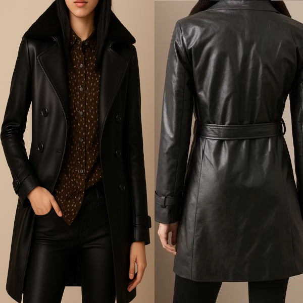 Cuir de rue haut de gamme, manteau moyen