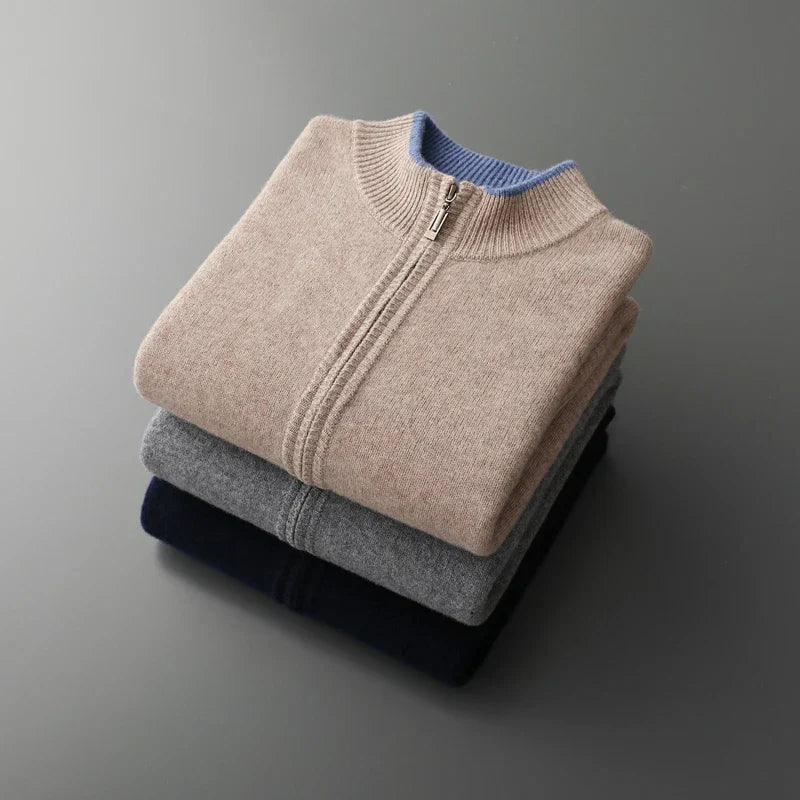 Pull Kayden en laine à fermeture éclair