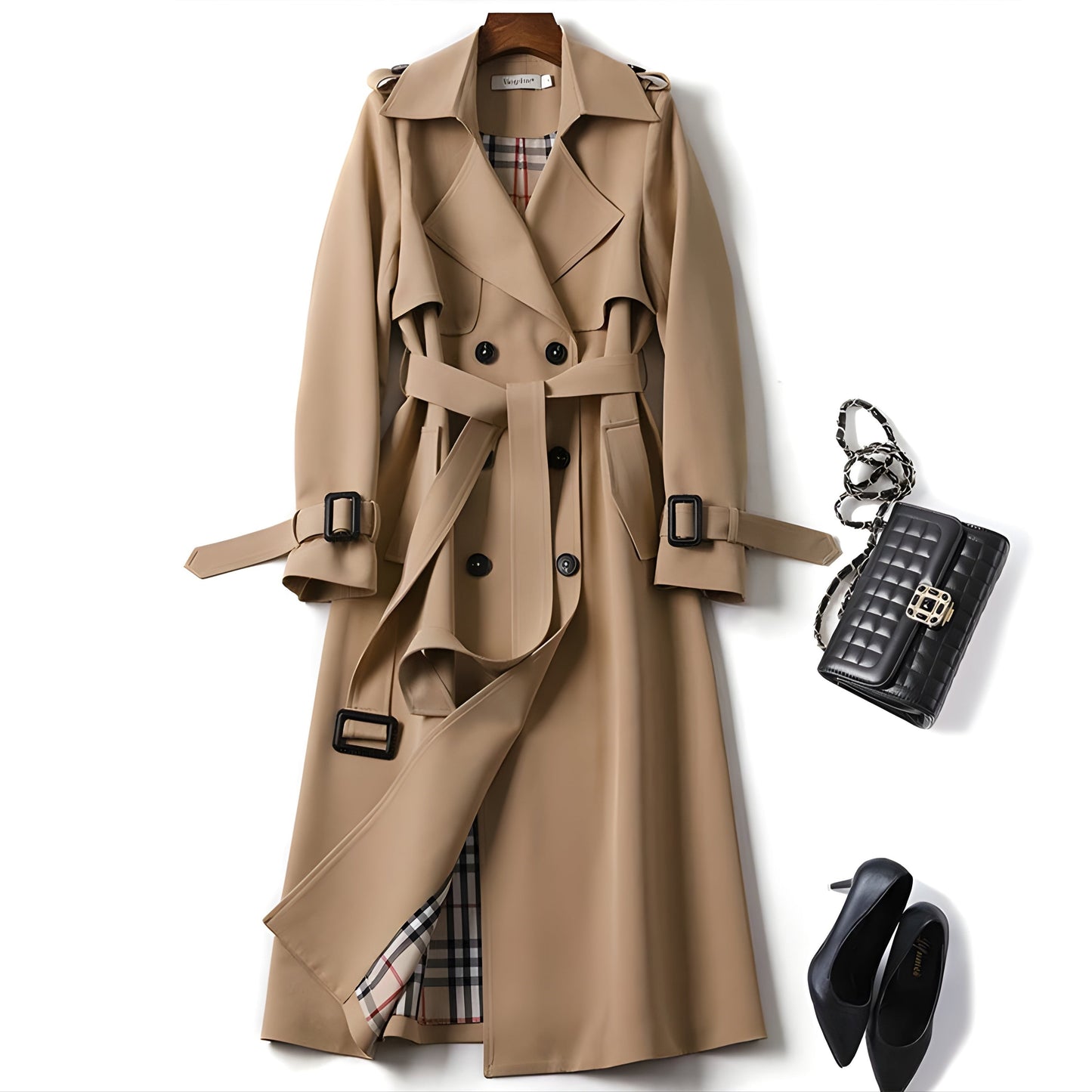 Vespera Elegant All-Weather Trenchcoat
