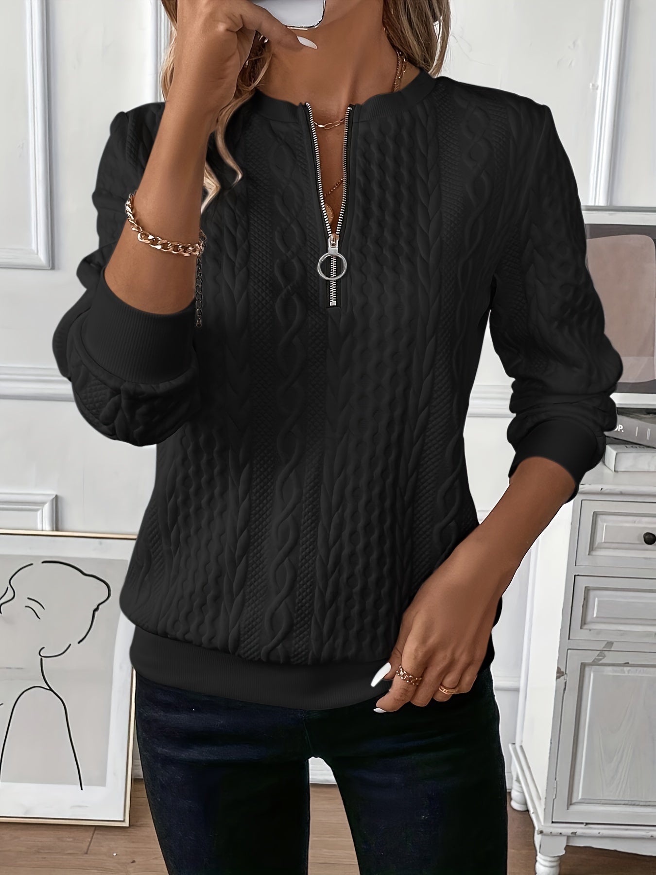 Amy Sweater With Zipper