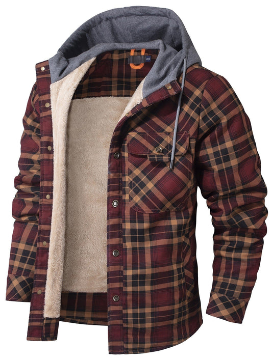 Nolan - Plaid Hoodie Jacket