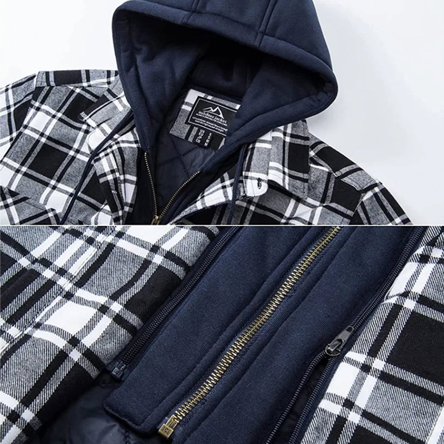 Parker - Veste à capuche à carreaux