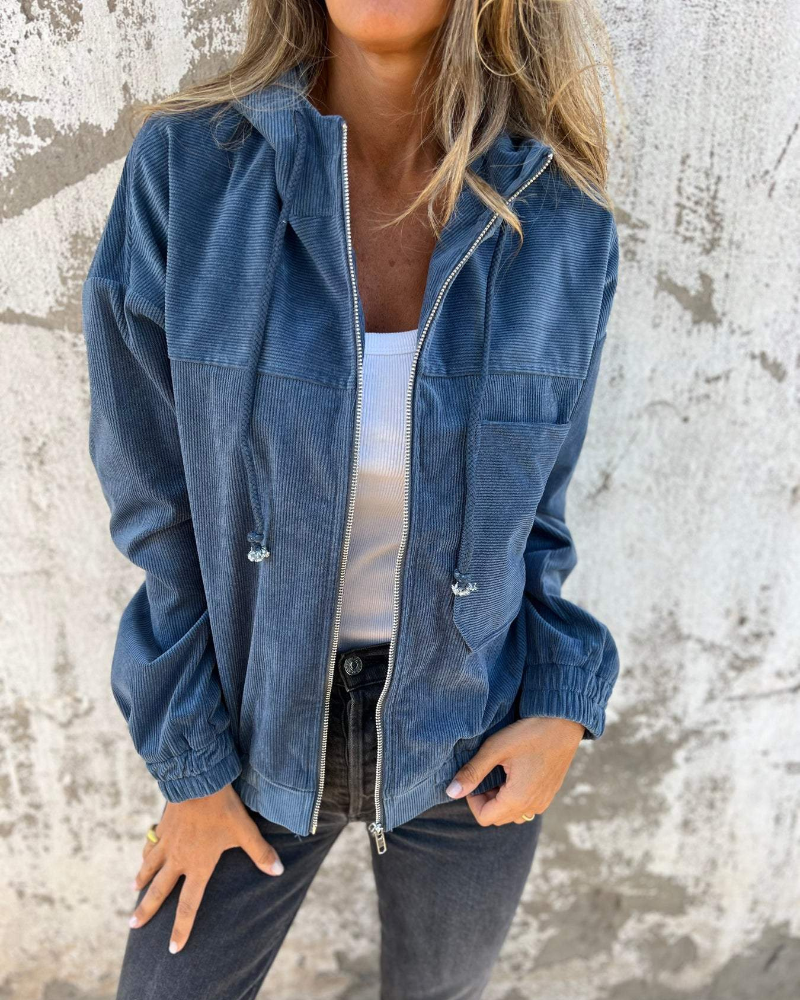 Brooklyn Corduroy Hooded Jacket