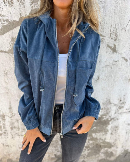 Brooklyn Corduroy Hooded Jacket