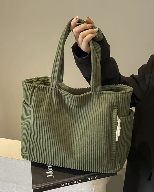 Aubrey - Sac cabas en velours côtelé