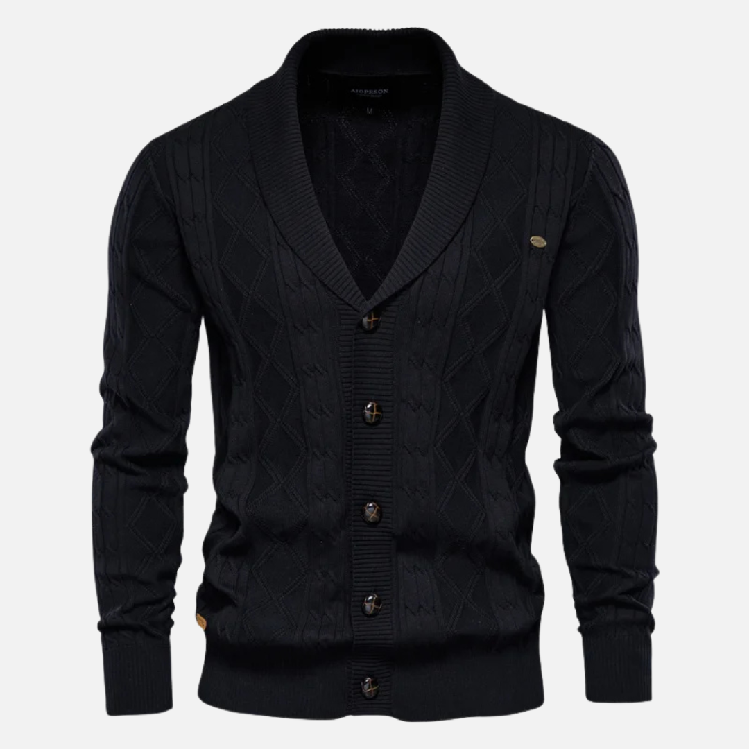 James - Gilet en maille à losanges