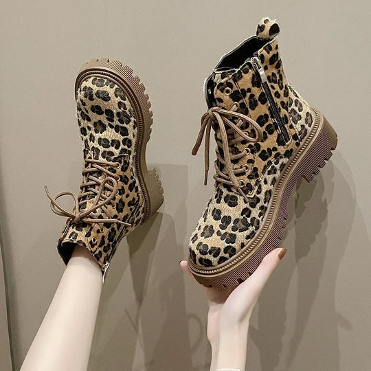 Mia - Bottes à imprimé léopard