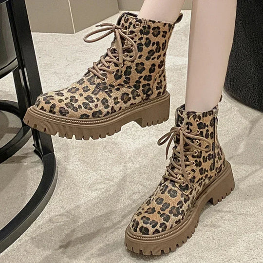 Mia - Bottes à imprimé léopard