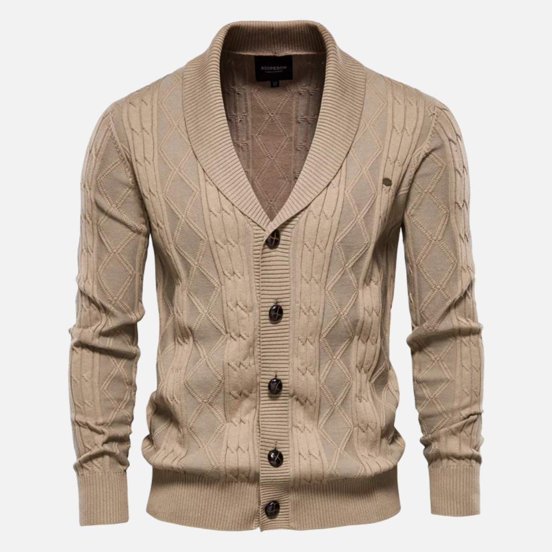 James - Gilet en maille à losanges