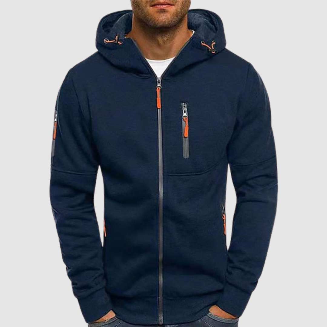 Julian - Sweat à capuche zippé en coton