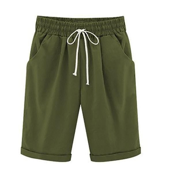 Women's Casual Loose-Fit Cotton Summer Shorts with Pockets