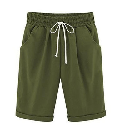 Women's Casual Loose-Fit Cotton Summer Shorts with Pockets