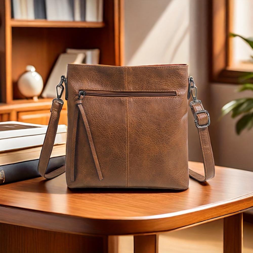 Anna - Vegan Leather Slim Crossbody Bag