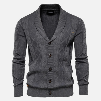 James - Gilet en maille à losanges