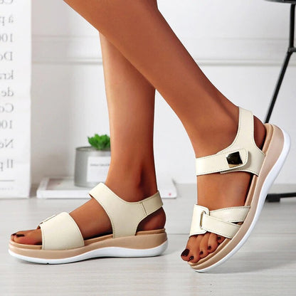 Ava - Sandales compensées à bride arrière