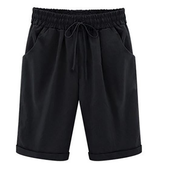 Women's Casual Loose-Fit Cotton Summer Shorts with Pockets