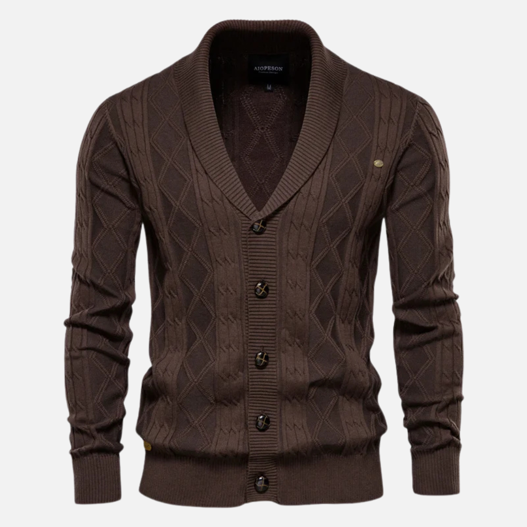 James - Gilet en maille à losanges