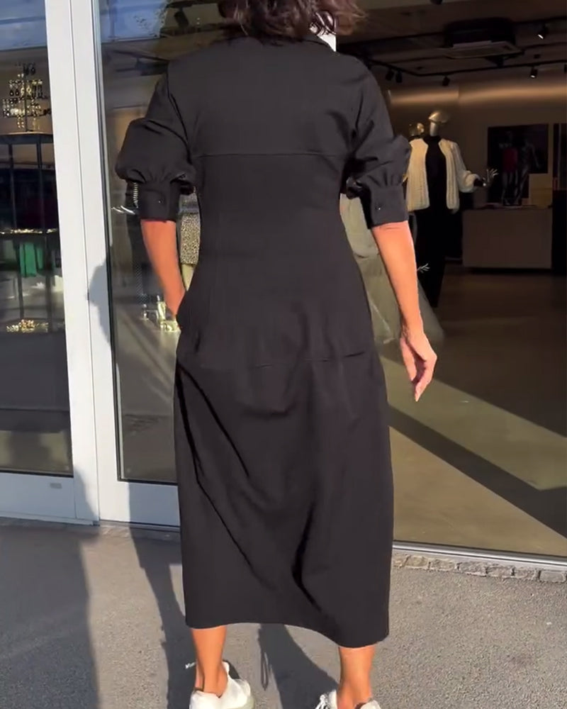 Hailey - Collared Midi Dress