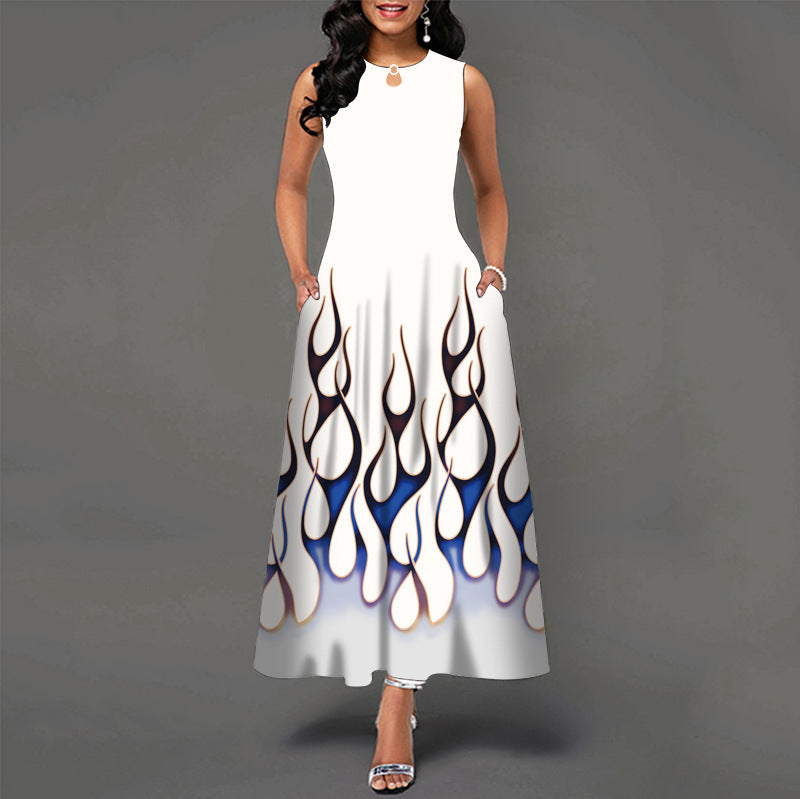 Women's Sleeveless Printed Tank Dress