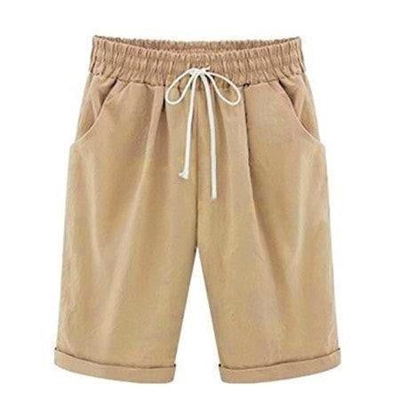 Women's Casual Loose-Fit Cotton Summer Shorts with Pockets