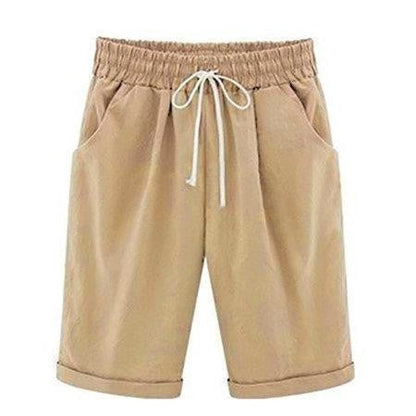 Women's Casual Loose-Fit Cotton Summer Shorts with Pockets