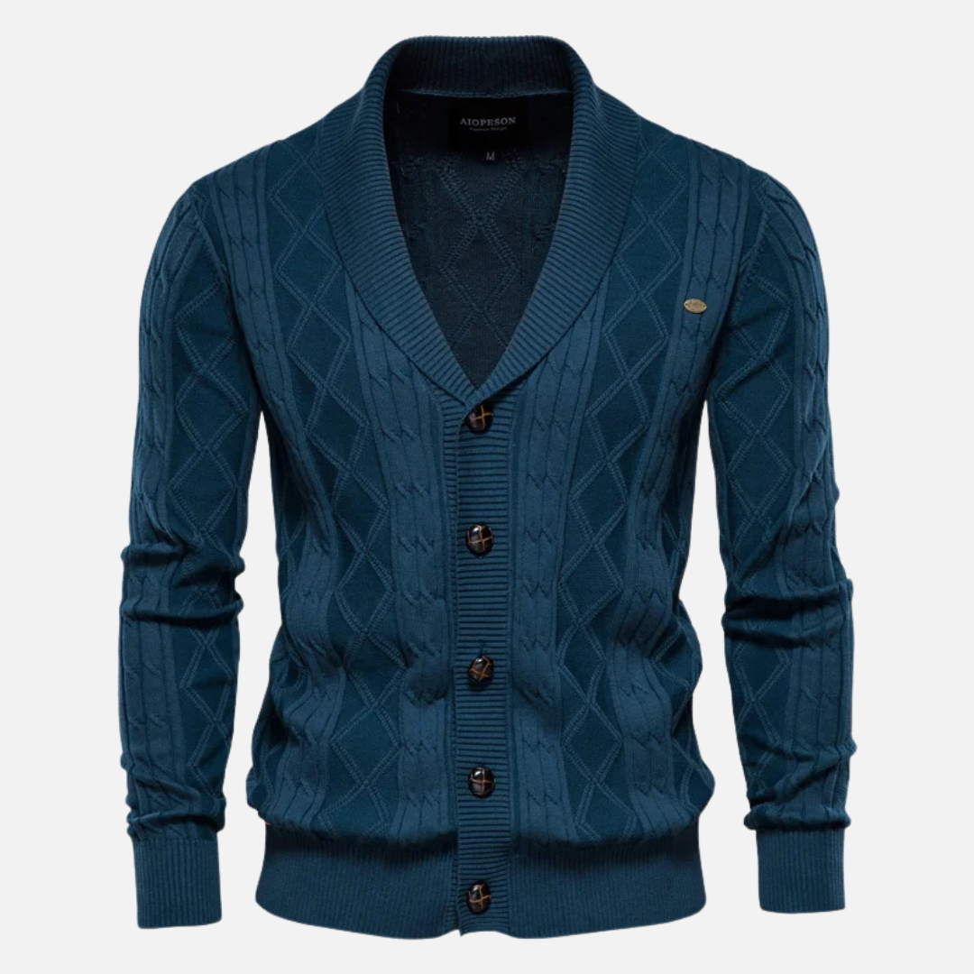 James - Gilet en maille à losanges