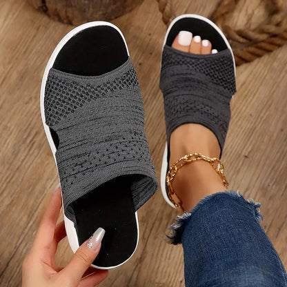 Aria - Orthopedic Open-Toe Knit Sandals