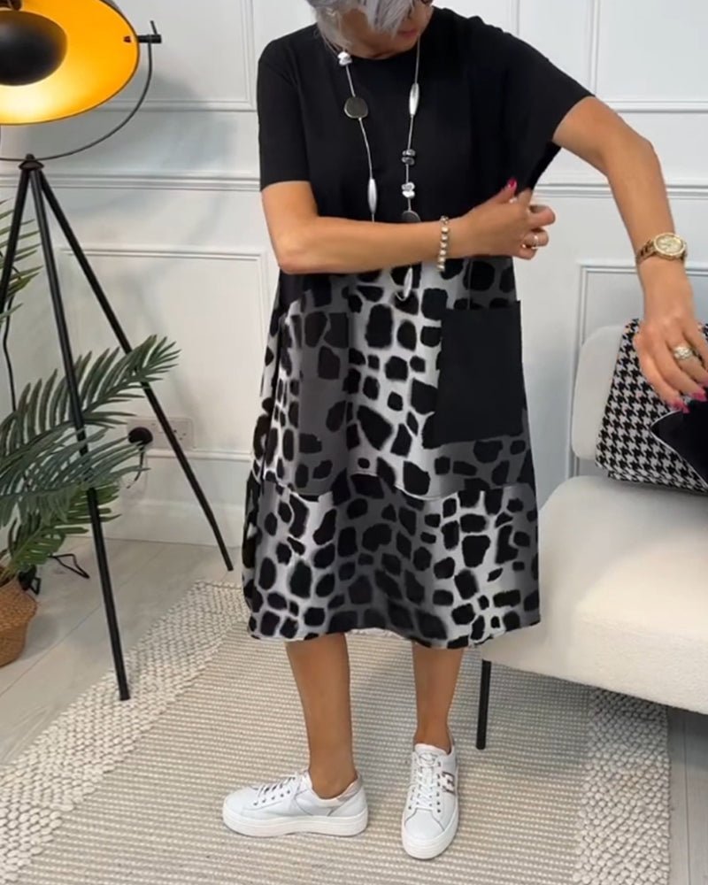 Ellie - Colorblock Midi Dress