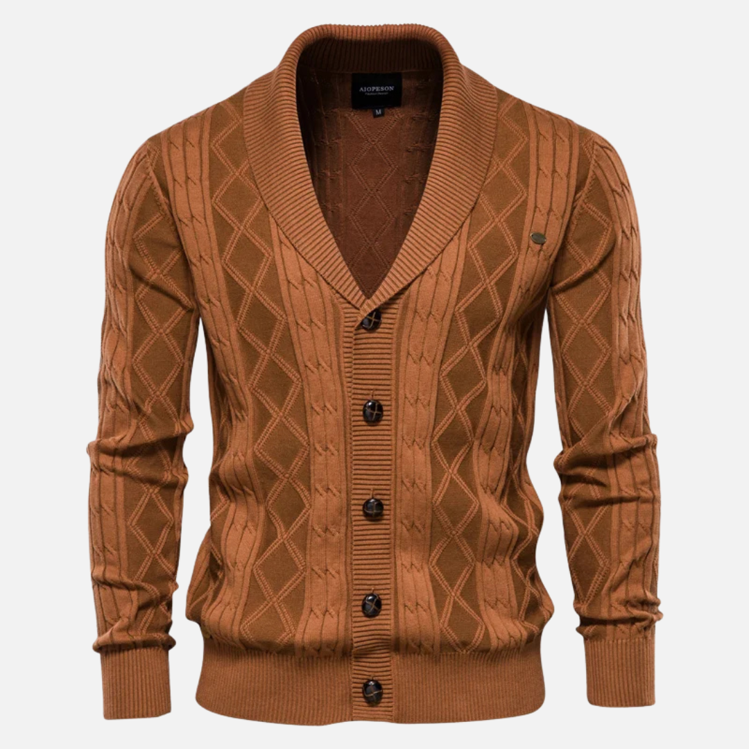 James - Gilet en maille à losanges