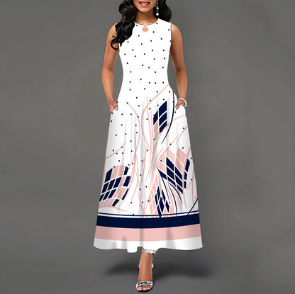 Women's Sleeveless Printed Tank Dress