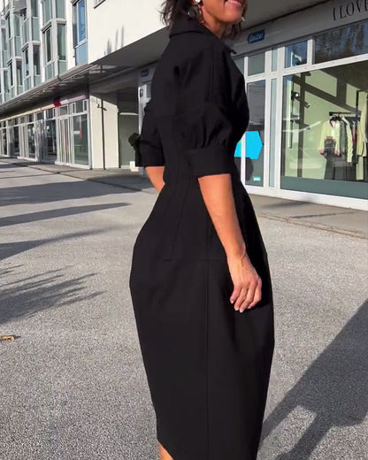 Hailey - Collared Midi Dress