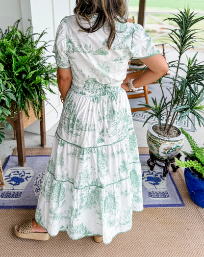 Nova - Toile Print Maxi Dress