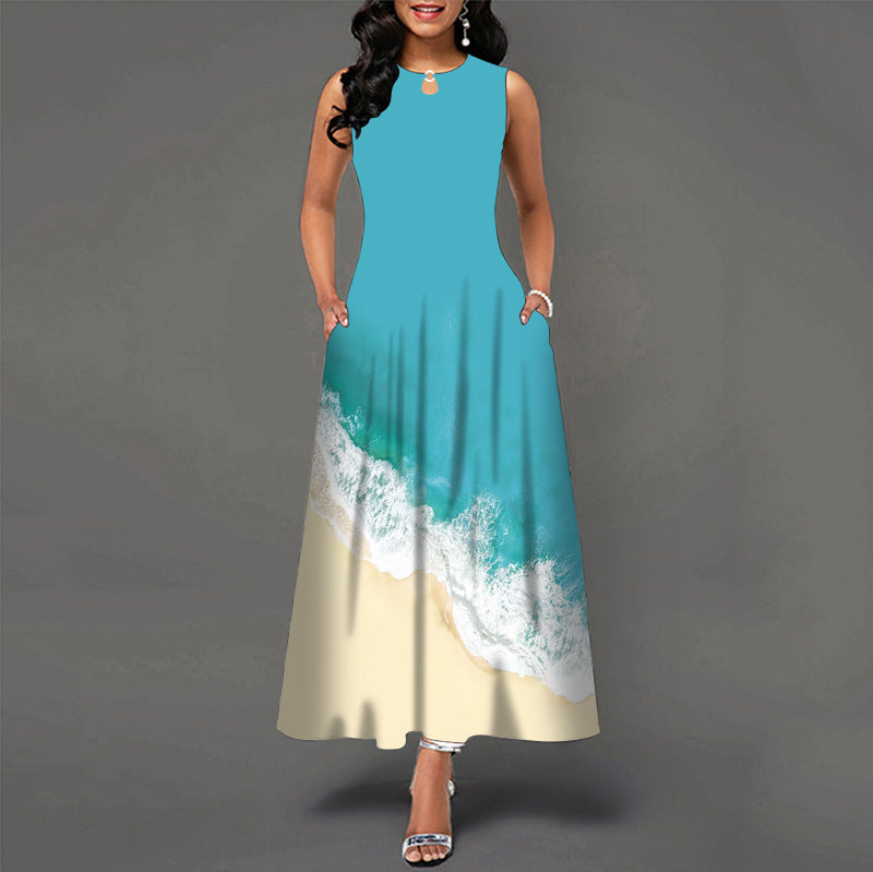 Women's Sleeveless Printed Tank Dress