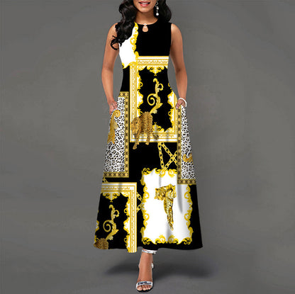 Women's Sleeveless Printed Tank Dress