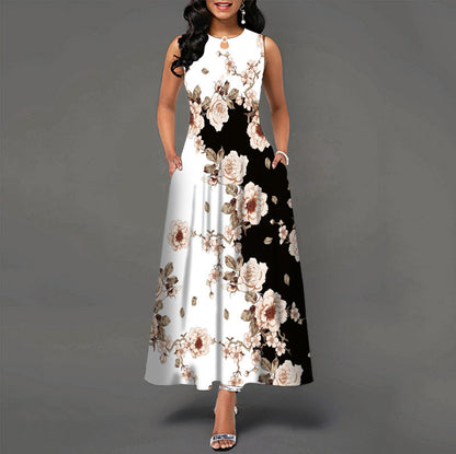 Women's Sleeveless Printed Tank Dress