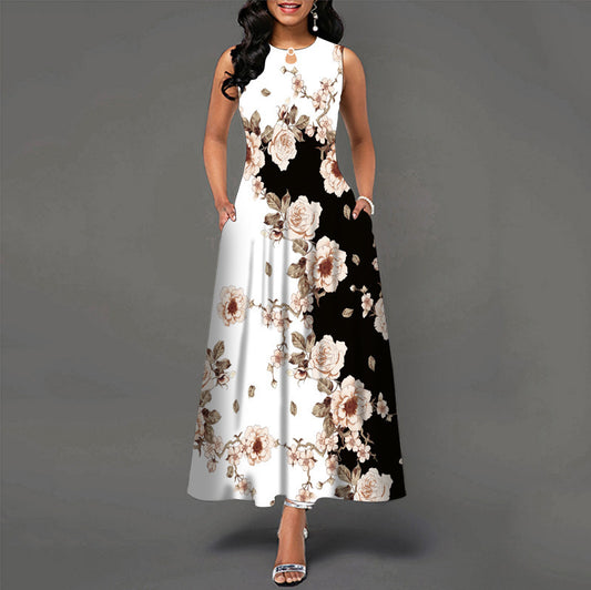 Women's Sleeveless Printed Tank Dress