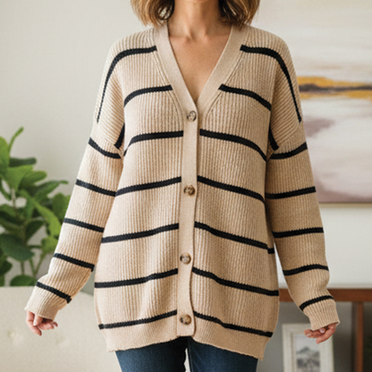 Anna - Gilet rayé en maille