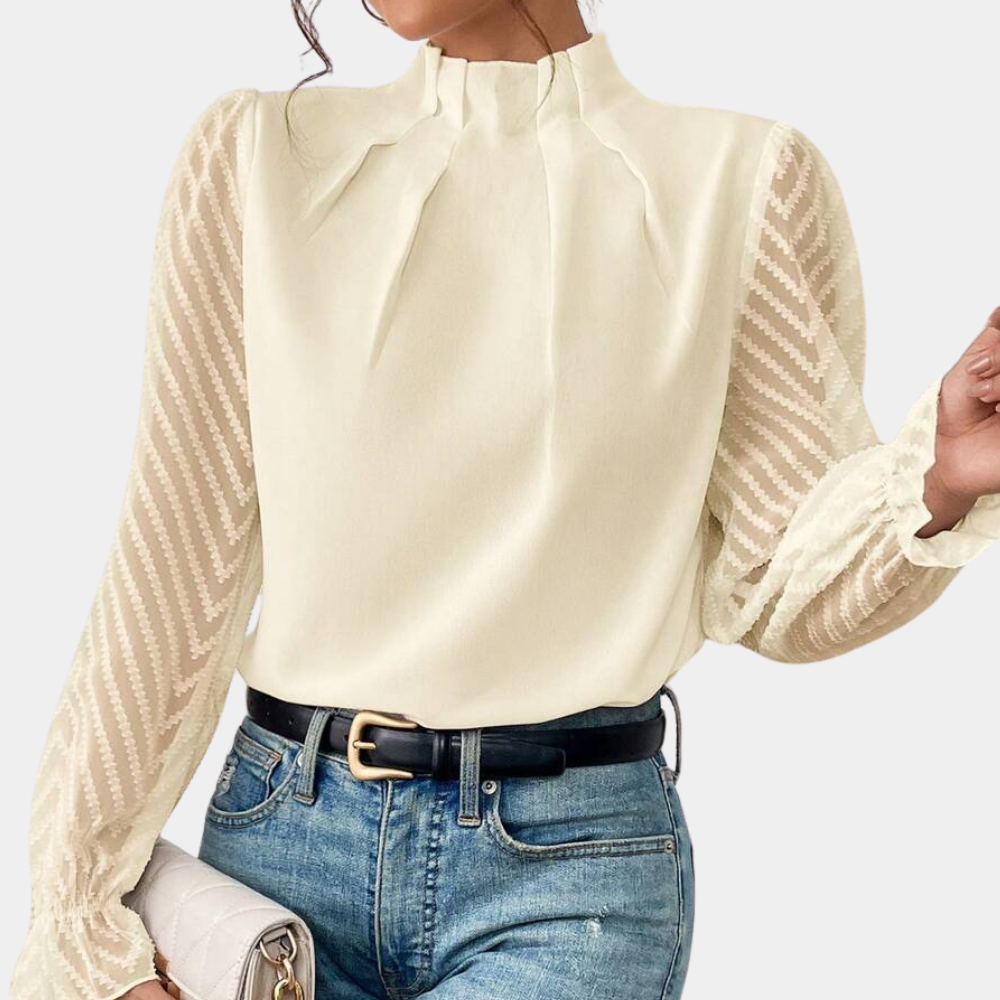 Hazel - Sheer Sleeve Blouse