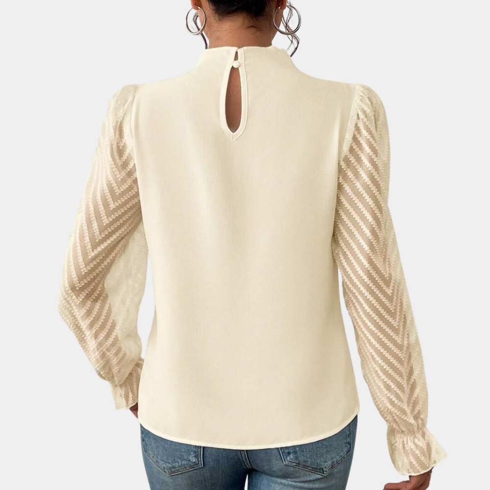 Hazel - Sheer Sleeve Blouse