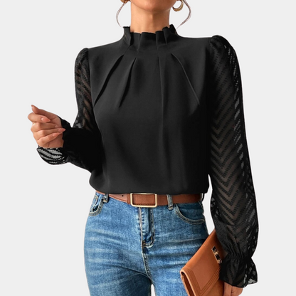 Hazel - Sheer Sleeve Blouse