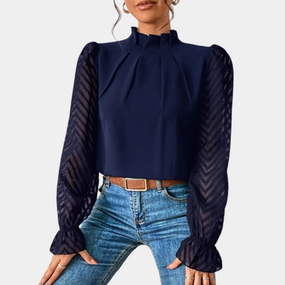 Hazel - Sheer Sleeve Blouse