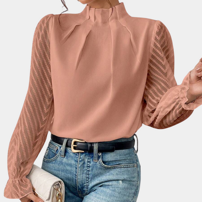 Hazel - Sheer Sleeve Blouse