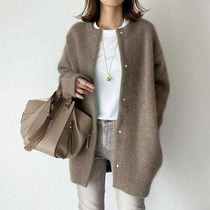 Madeline - Fuzzy Knit Cardigan
