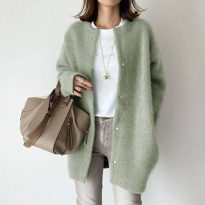 Madeline - Fuzzy Knit Cardigan