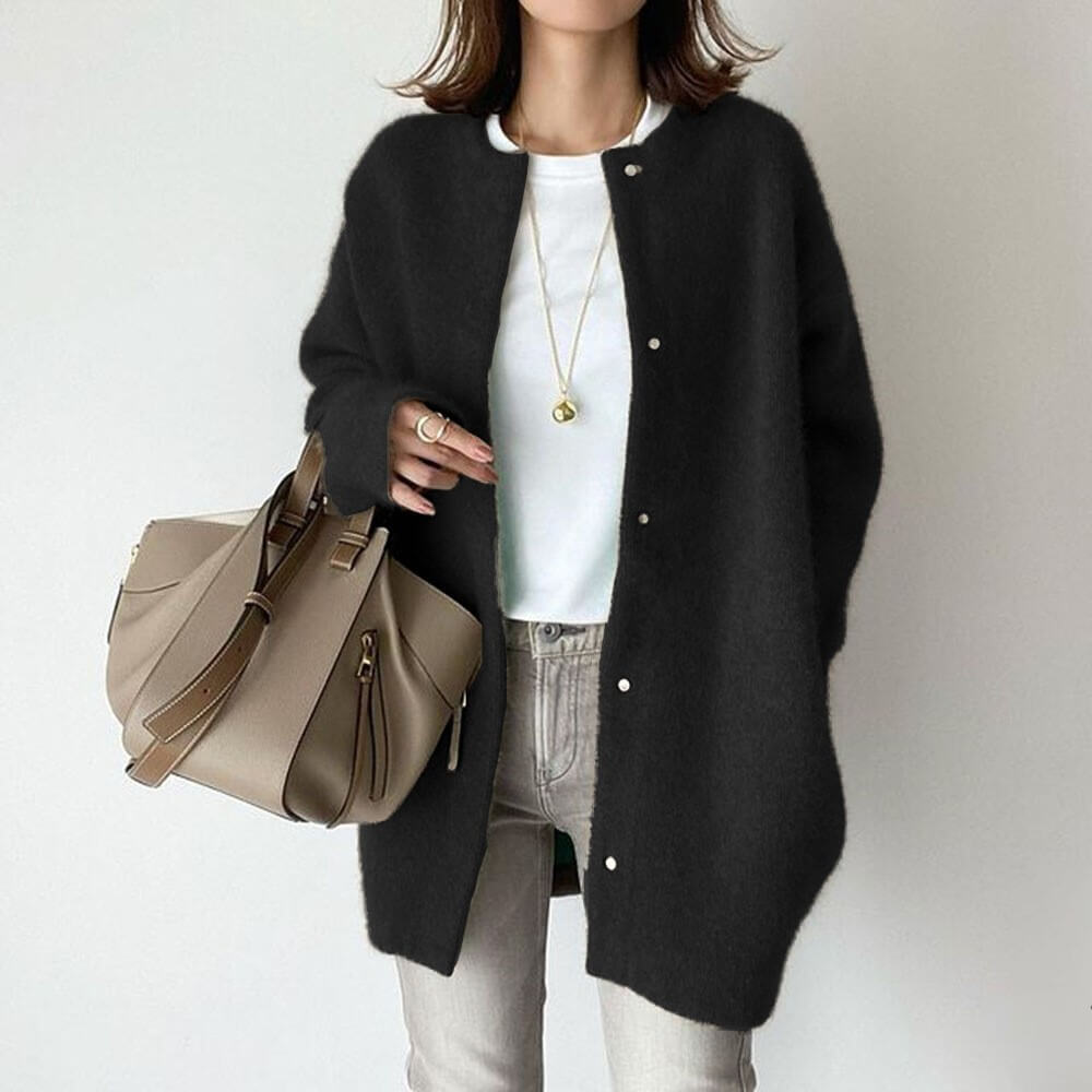Madeline - Fuzzy Knit Cardigan