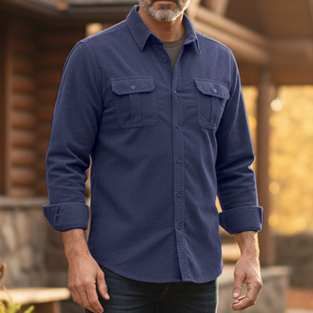 Carson - Chemise décontractée en velours côtelé