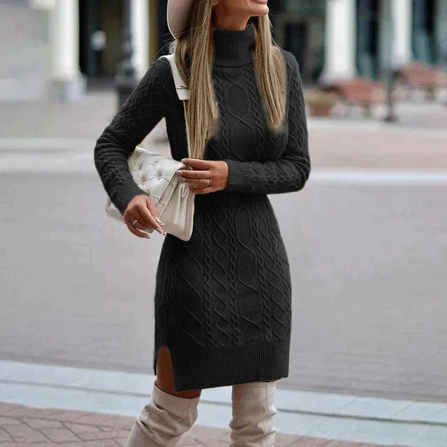 Lena – Elegant Winter Knit Dress