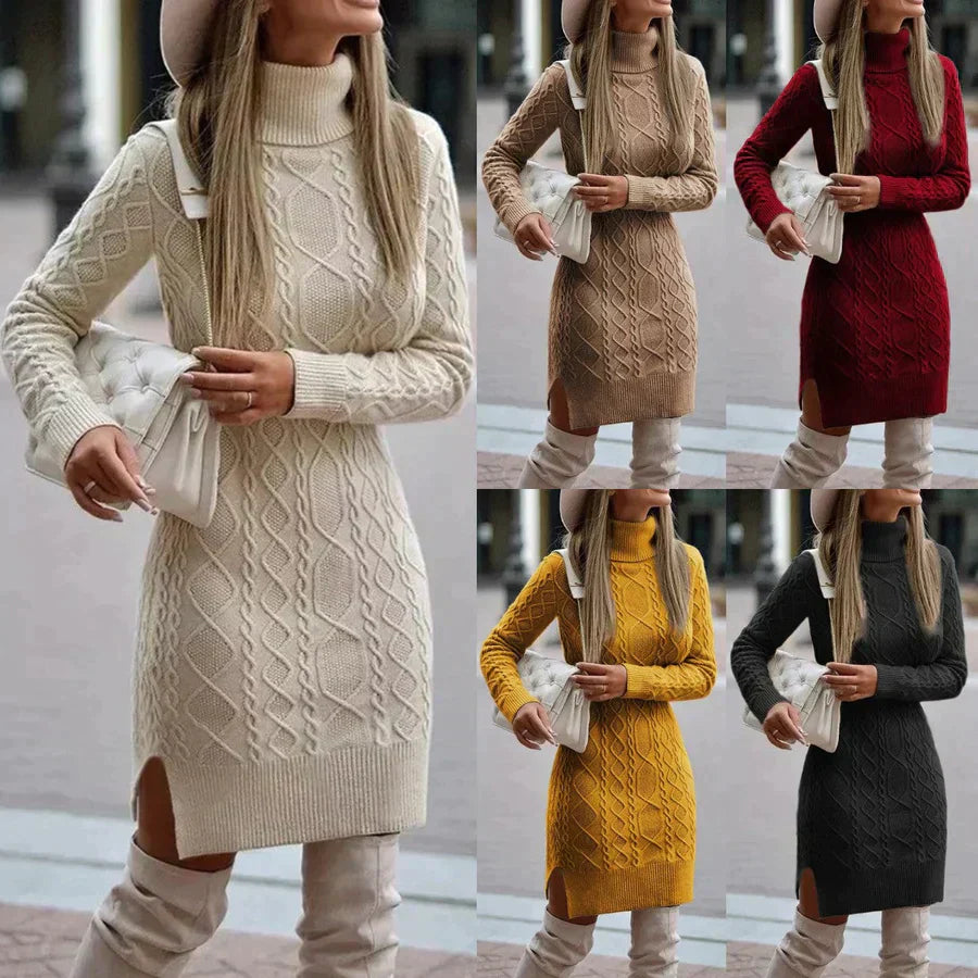 Lena – Elegant Winter Knit Dress