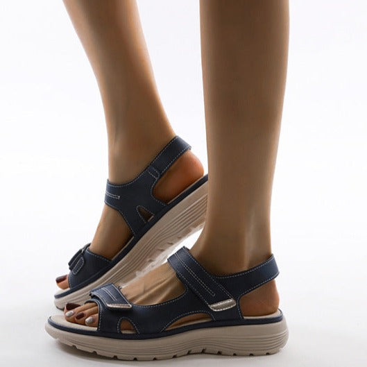 Sandales à plateforme velcro Zara