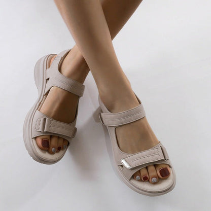 Sandales à plateforme velcro Zara